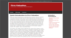 Desktop Screenshot of firmvaluation.net