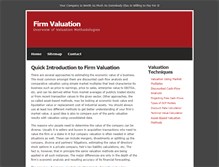 Tablet Screenshot of firmvaluation.net